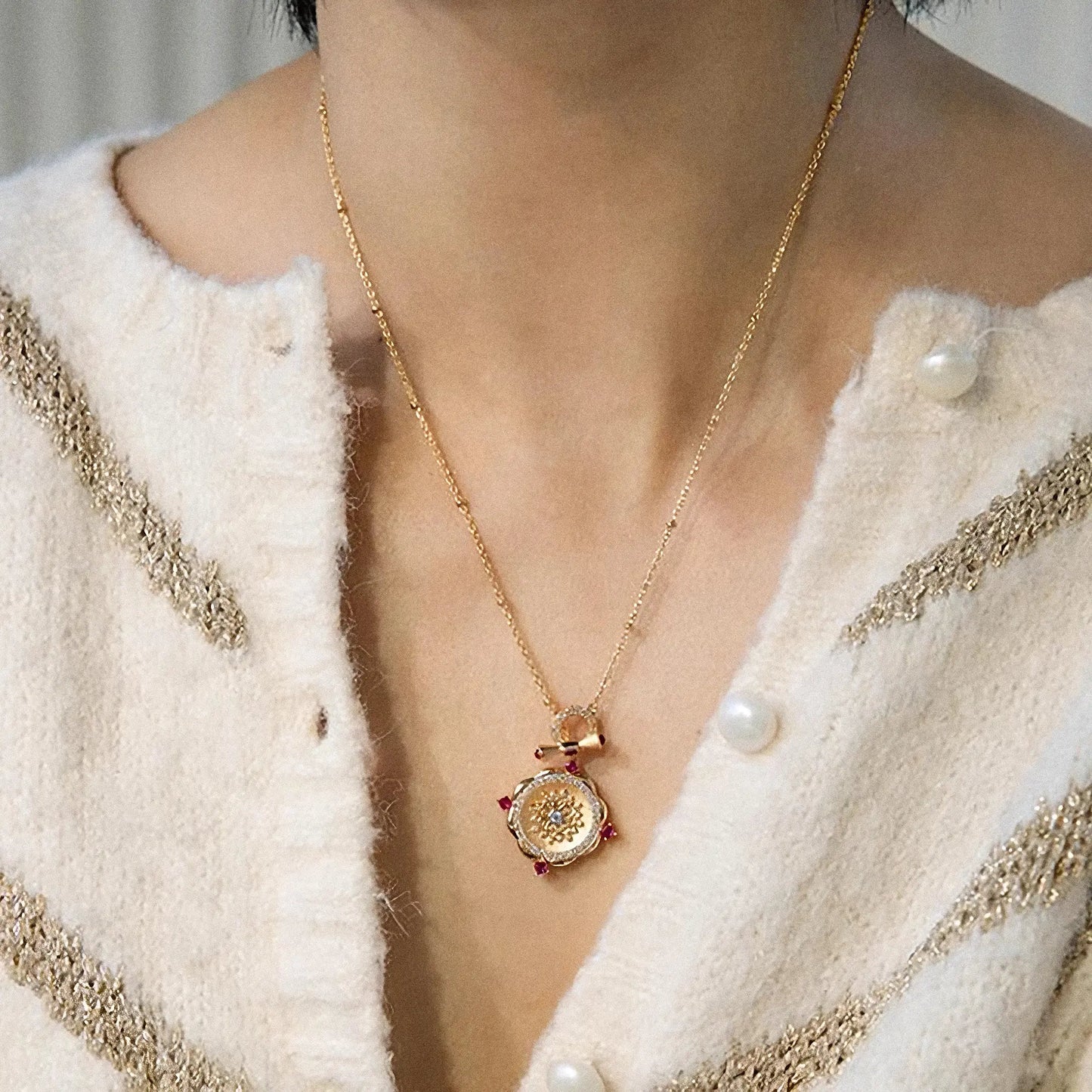 RubySun Heritage Pendant Necklace - Voisson
