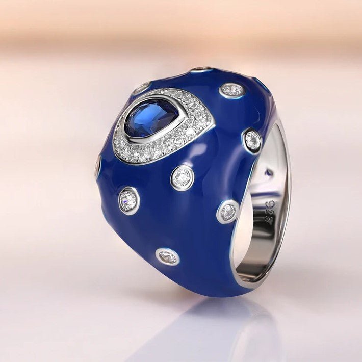 Sapphire Eclipse Statement Ring - Voisson