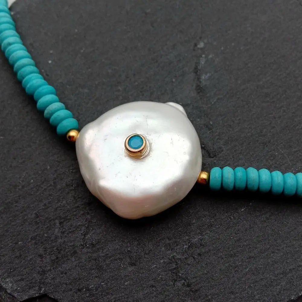 Tidal Moon Pearl Necklace - Voisson