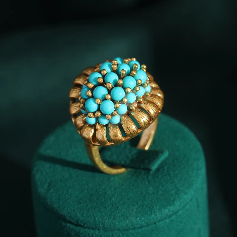 Turquoise Bloom Vintage Ring - Voisson