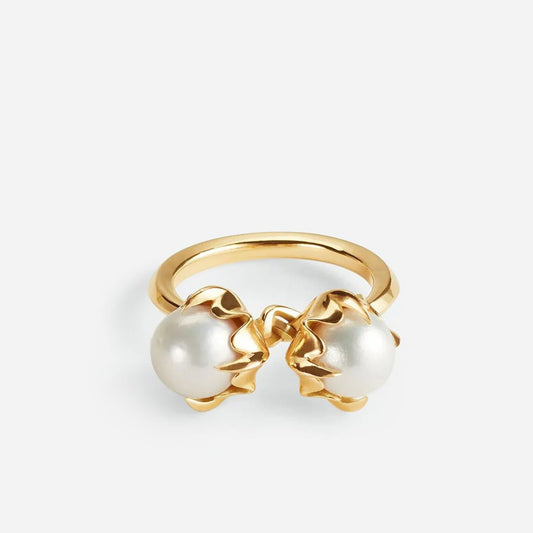 Twin Lustre Pearl Ring - Voisson
