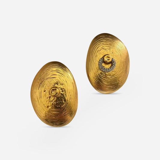 Velora Gold Disc Earrings - Voisson