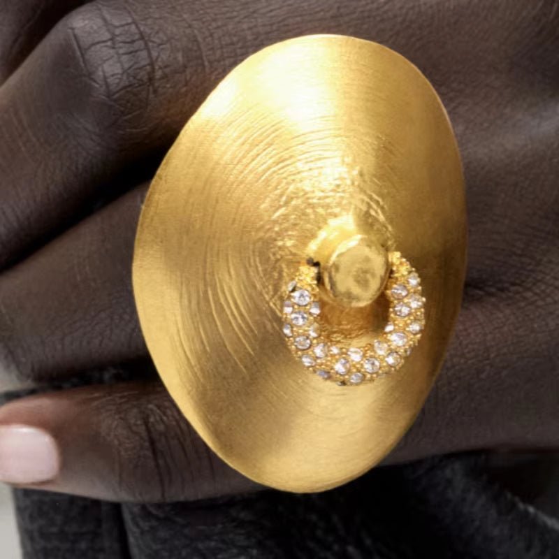 Velora Gold Disc Ring - Voisson