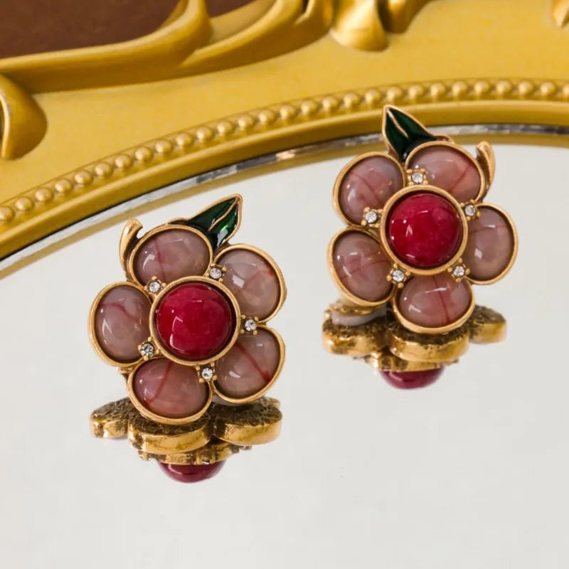 Verdant Bloom Vintage Earrings - Voisson