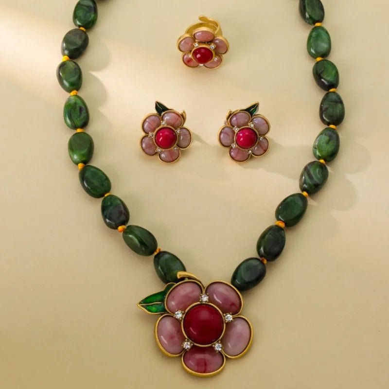Verdant Bloom Vintage Earrings - Voisson