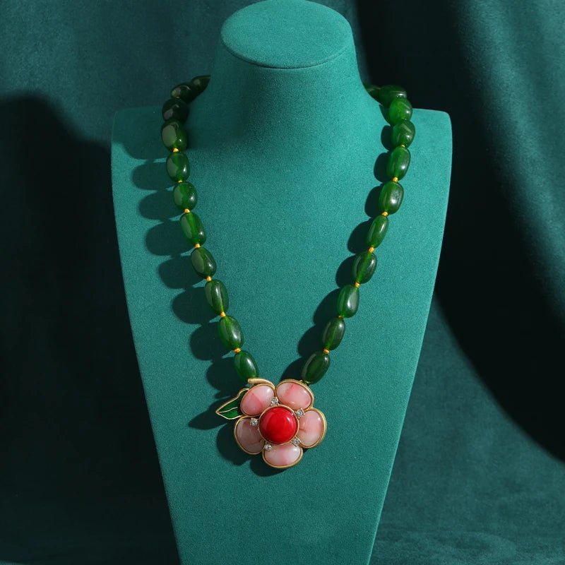 Verdant Bloom Vintage Necklace - Voisson