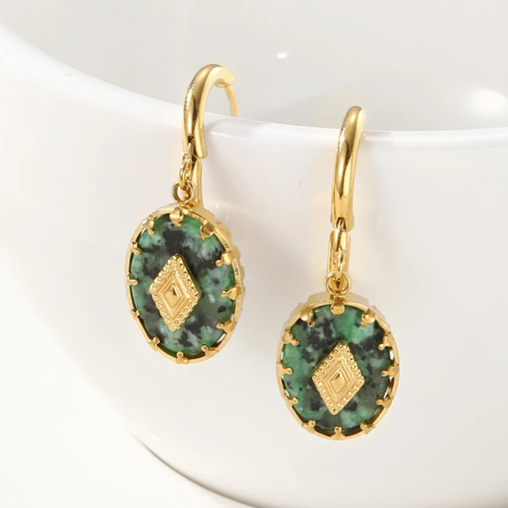 VerdantMystique Drop Earrings - Voisson