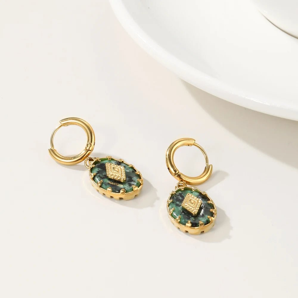 VerdantMystique Drop Earrings - Voisson