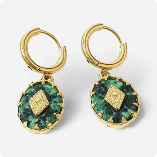 VerdantMystique Drop Earrings - Voisson