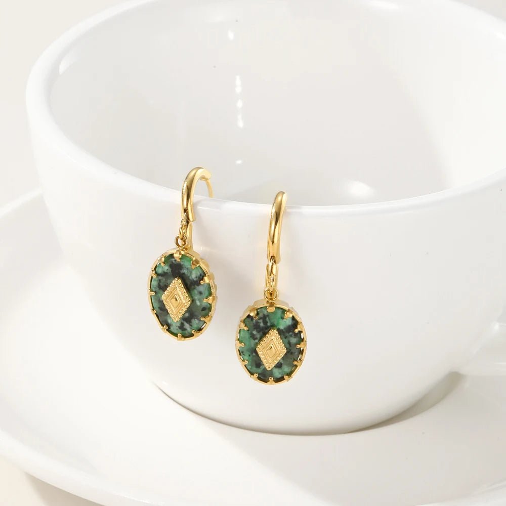 VerdantMystique Drop Earrings - Voisson
