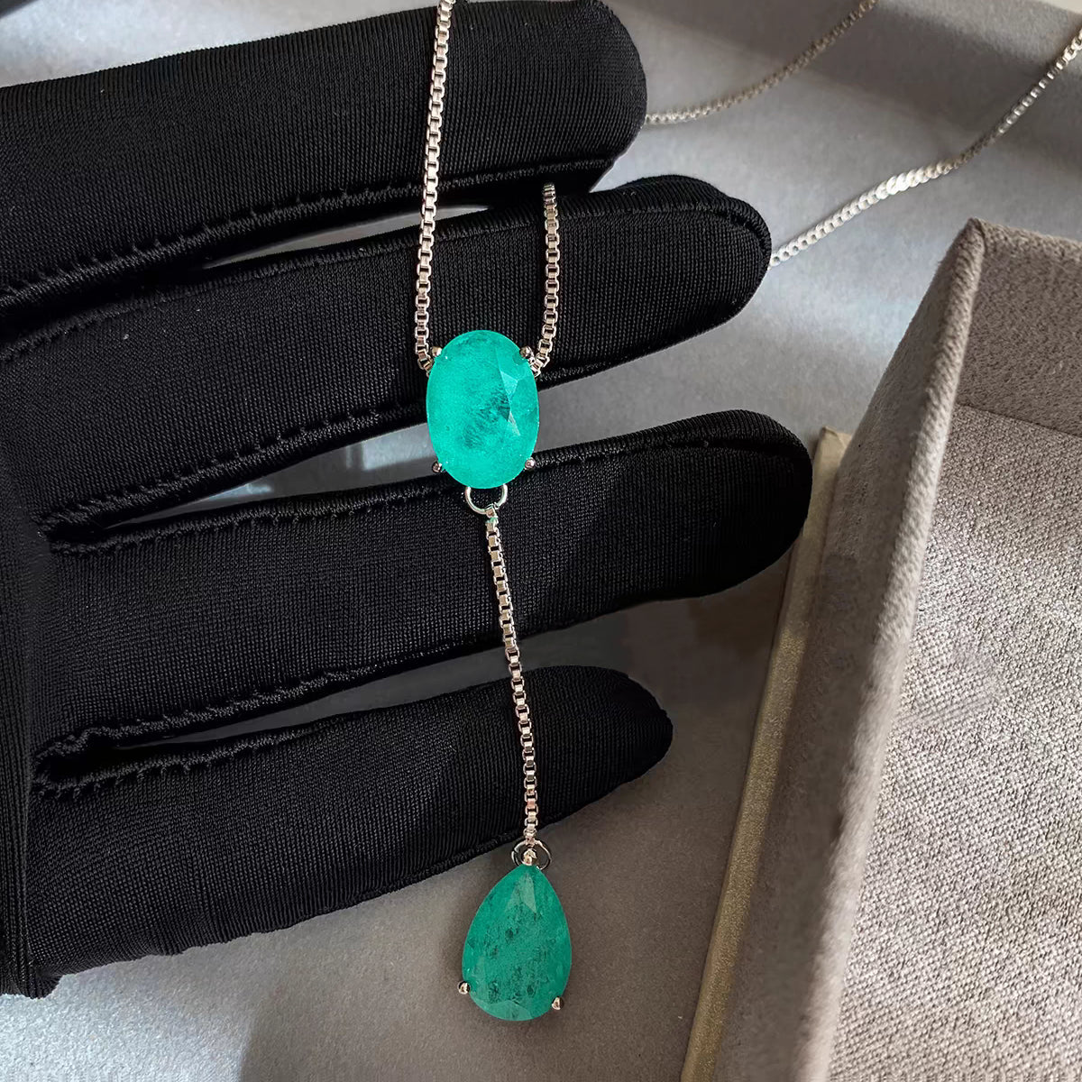 VerdantVow Topaz Chain Necklace - Voisson