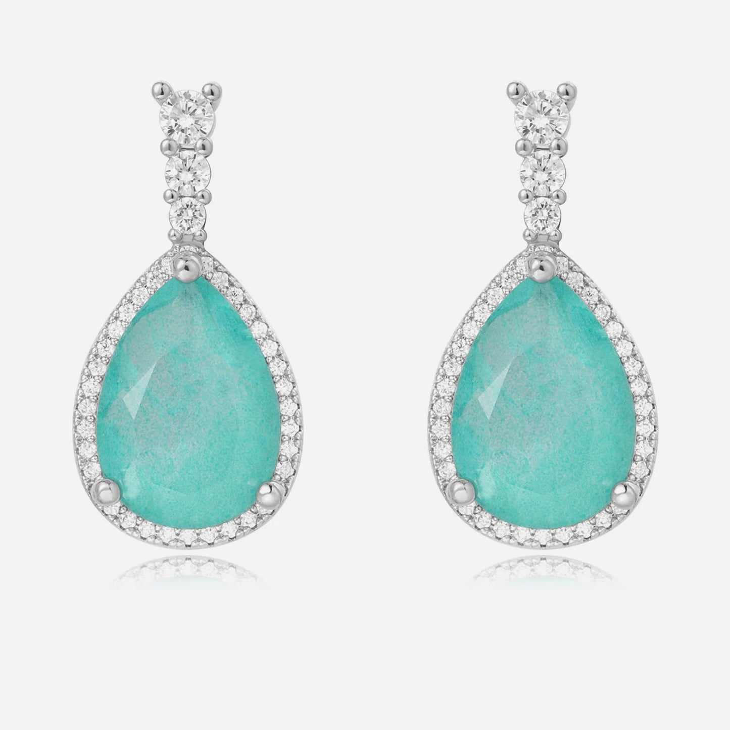 VerdantVow Topaz Zircon Drop Earrings - Voisson