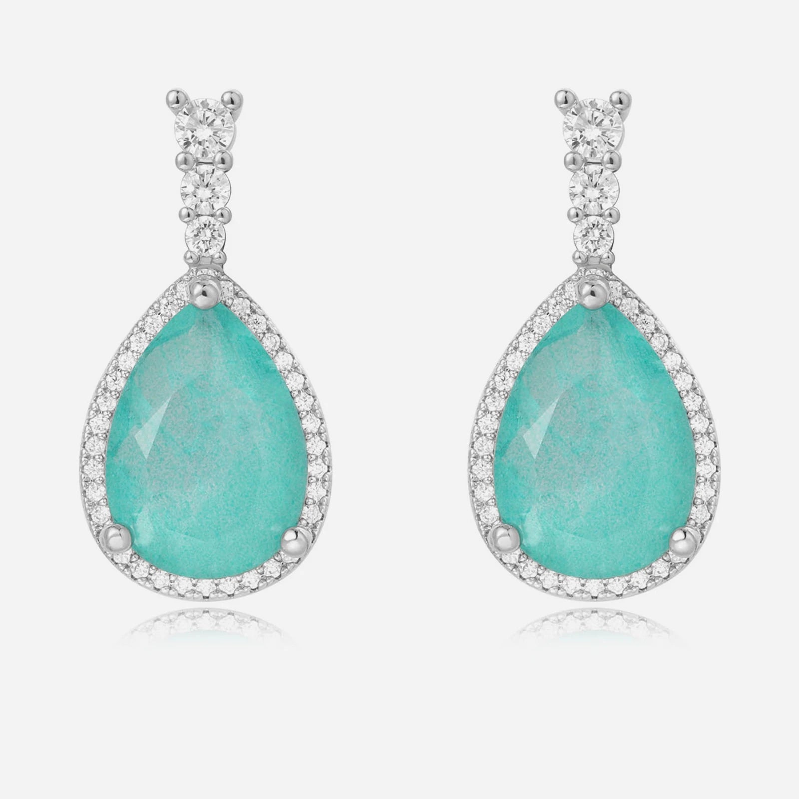 VerdantVow Topaz Zircon Drop Earrings - Voisson