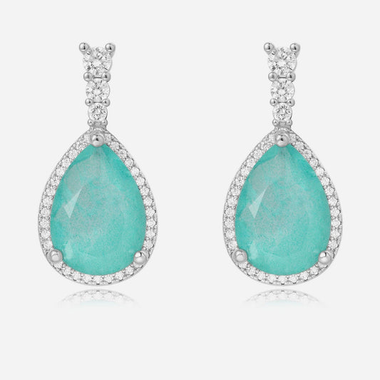 VerdantVow Topaz Zircon Drop Earrings - Voisson