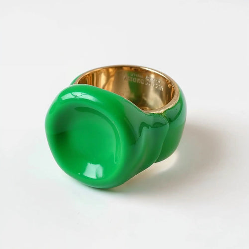 VerdeVision Enamel Art Ring - Voisson