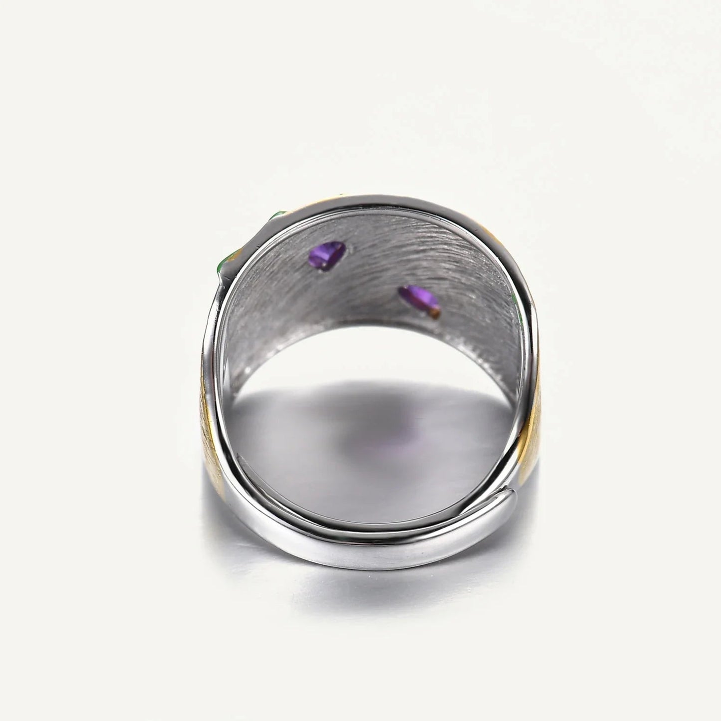 Violet Stem 925 Silver Ring - Voisson