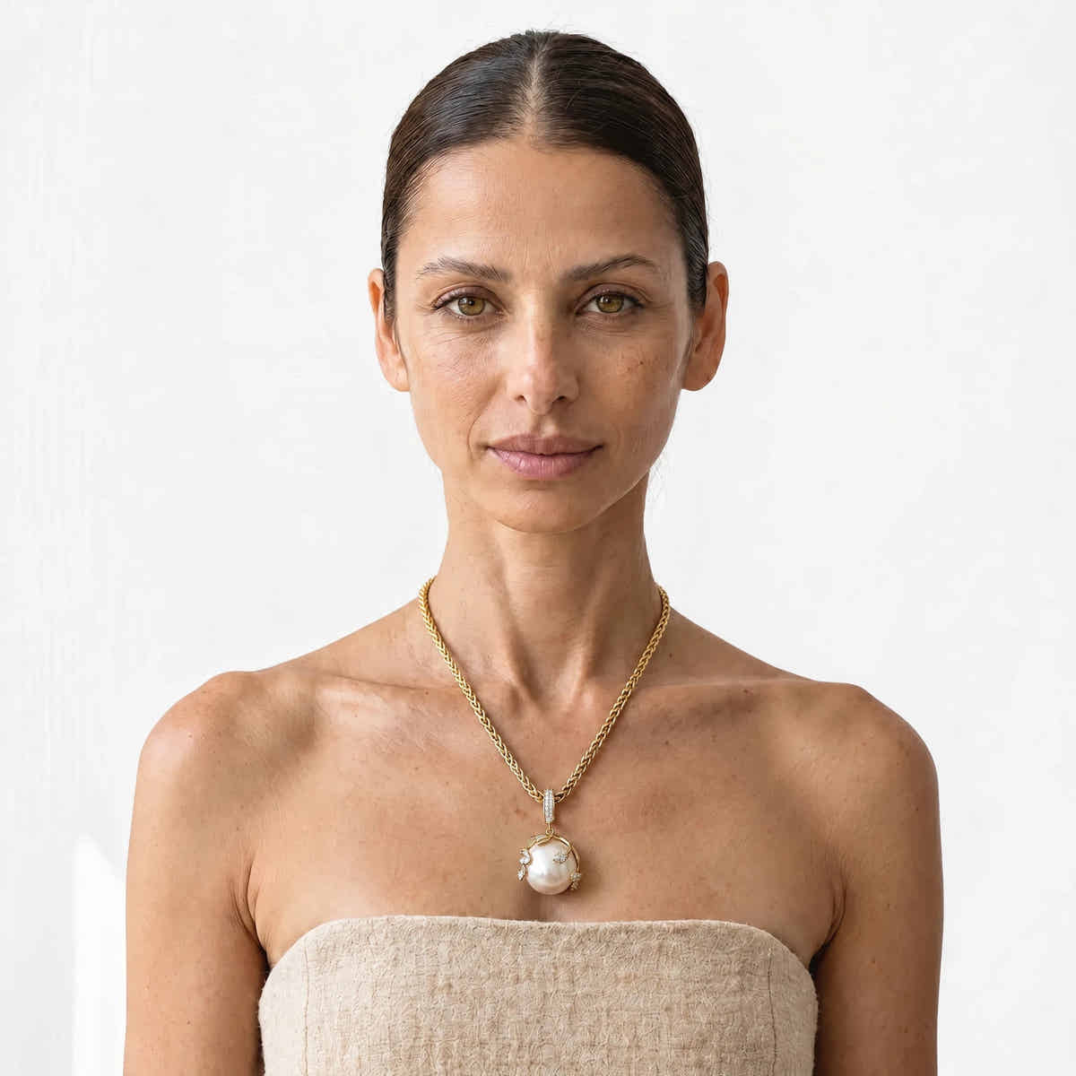 Wildflower Pearl Crown Necklace - Voisson