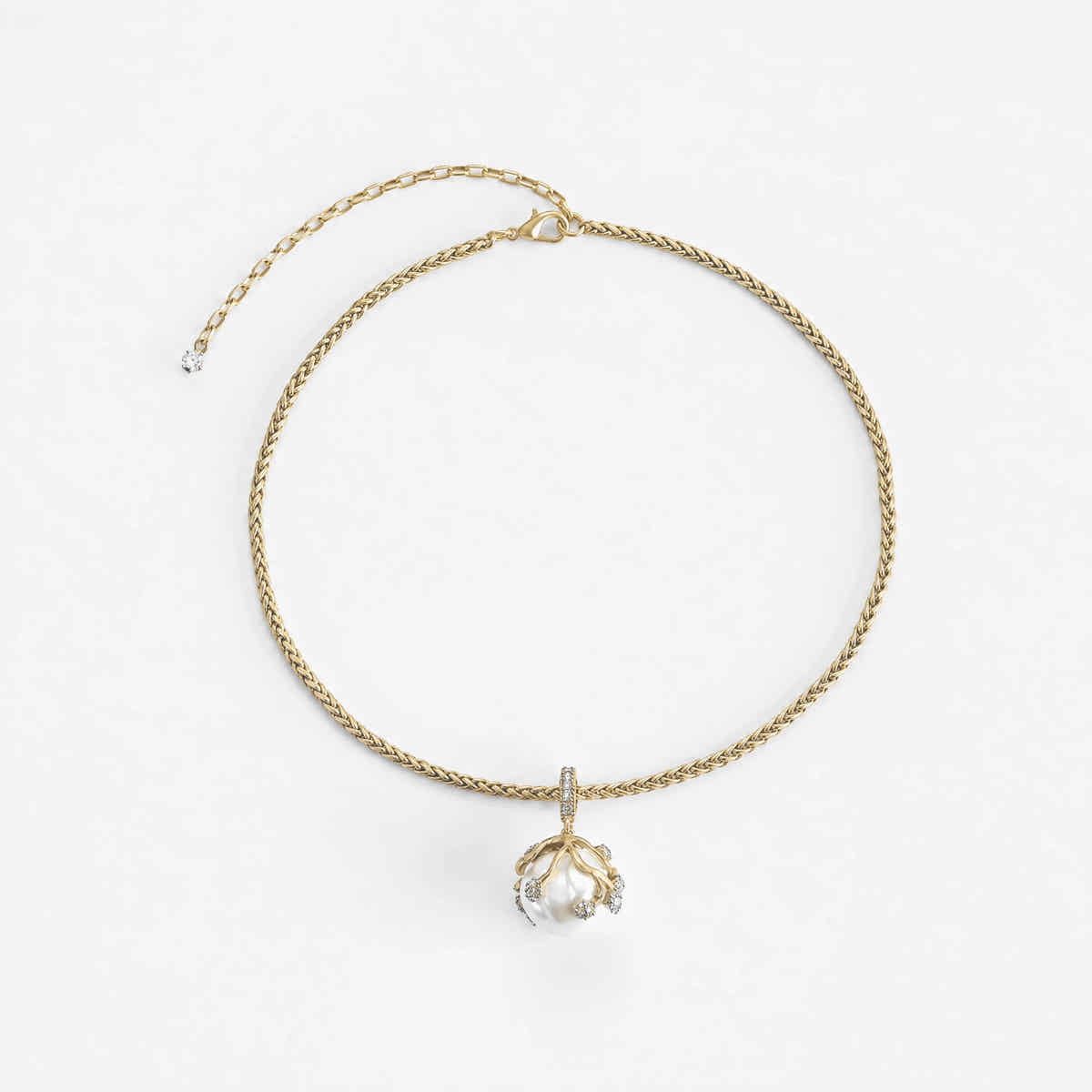 Wildflower Pearl Crown Necklace - Voisson