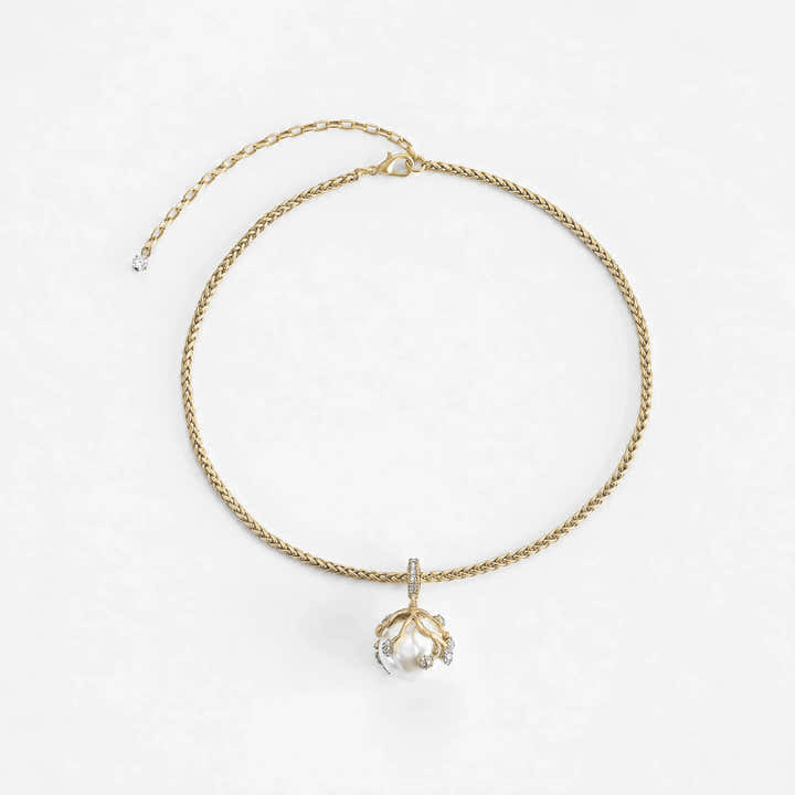 Wildflower Pearl Crown Necklace - Voisson