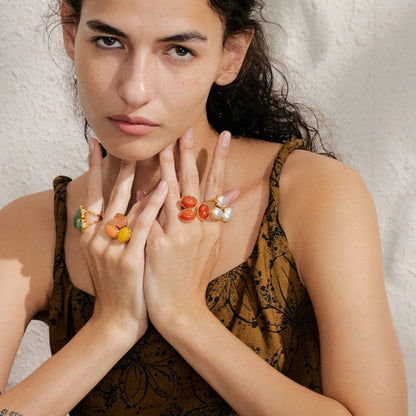 Golden Cluster Ring