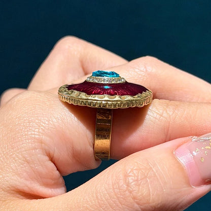 Crimson Halo Ring