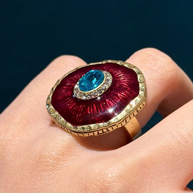 Crimson Halo Ring