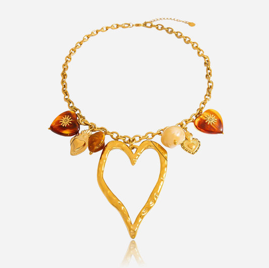 Amber Love Necklace