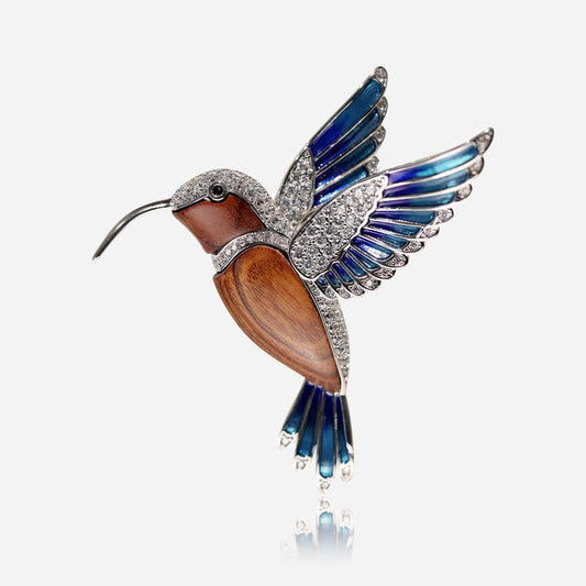 Cobalt Flight Brooch