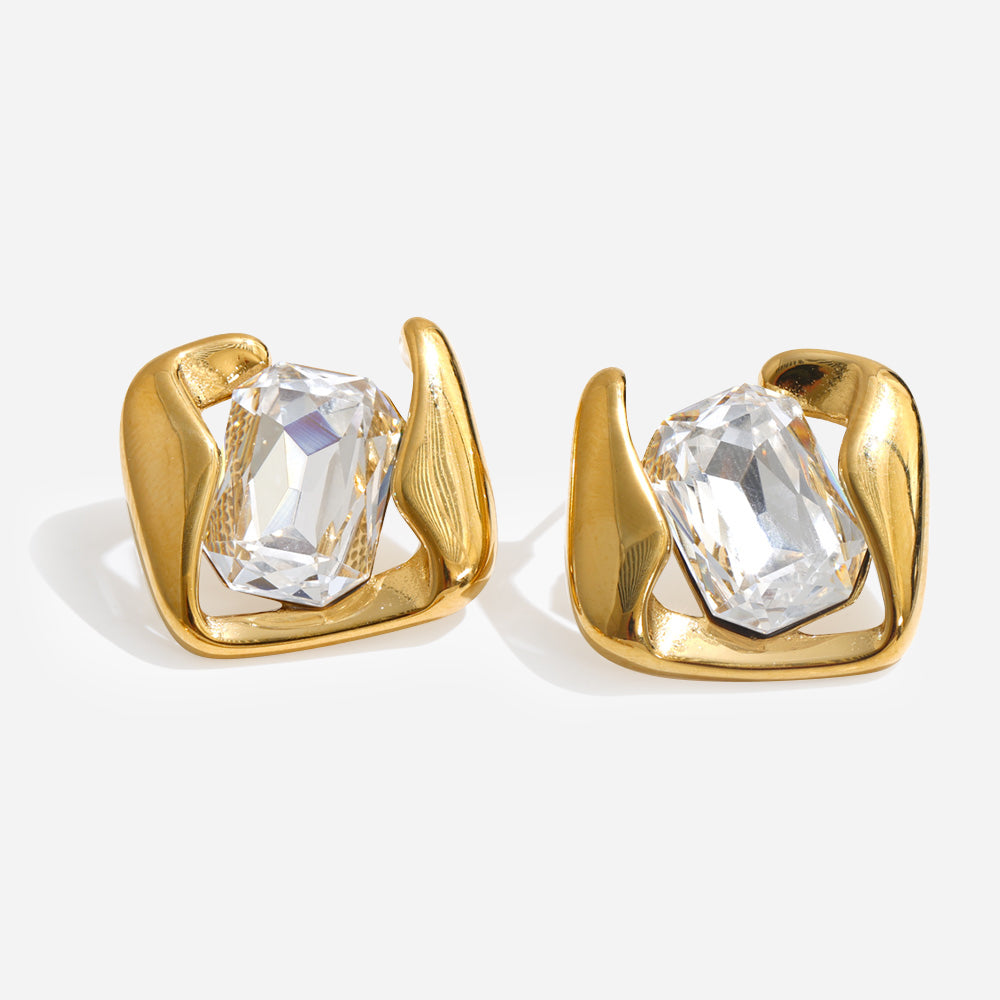 Crystal Crest Earrings