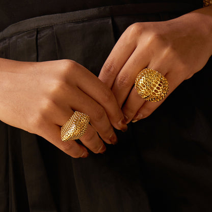 Honeycomb Statement Ring