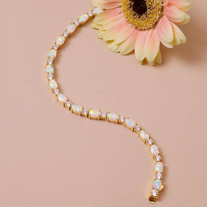 Opal Glow Tennis Bracelet