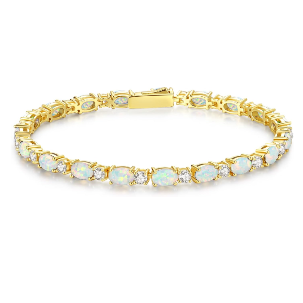 Opal Glow Tennis Bracelet