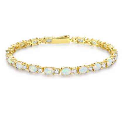 Opal Glow Tennis Bracelet