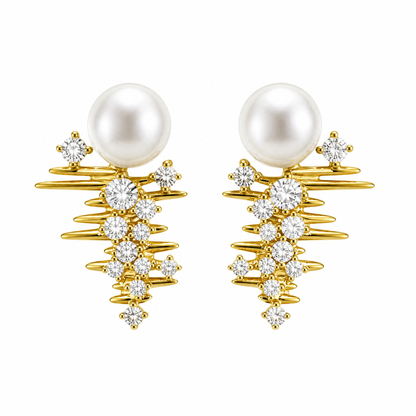 Pearl Starburst Earrings