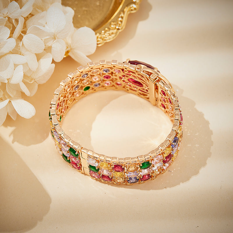 Ruby Garden Cuff Bracelet