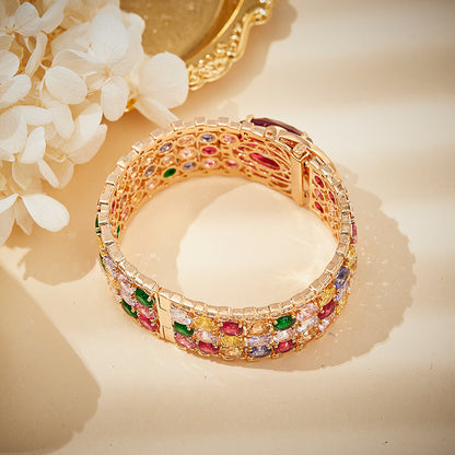 Ruby Garden Cuff Bracelet