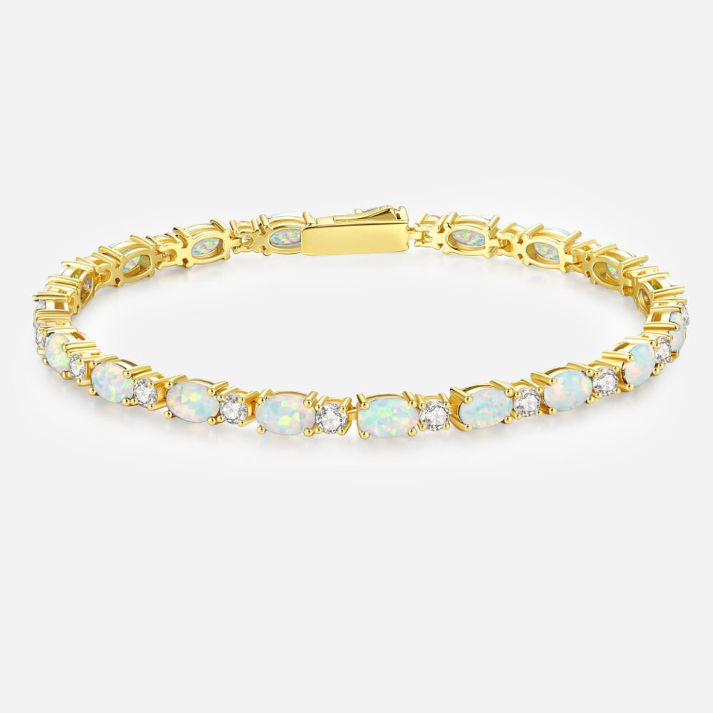 Opal Glow Tennis Bracelet