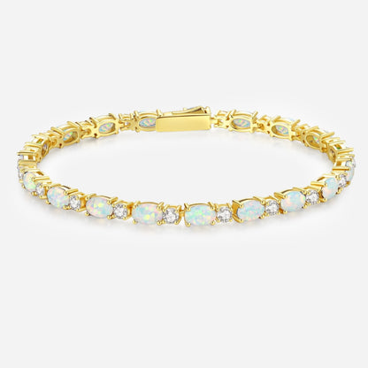 Opal Glow Tennis Bracelet