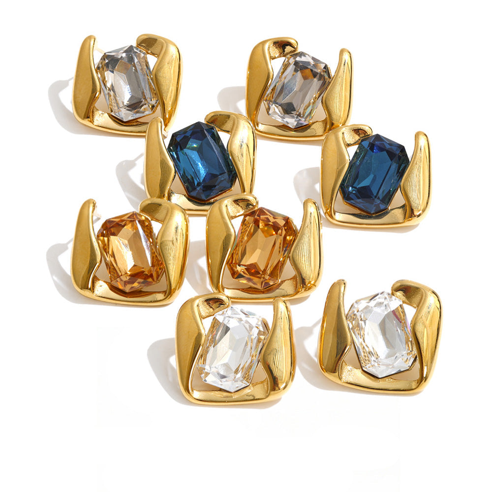 Crystal Crest Earrings