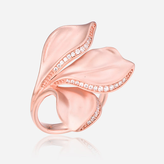 Sculpted Petal 925 Silver Ring