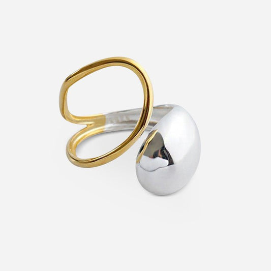 Abstract Orbit 925 Silver Ring - Voisson