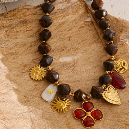 Amber Charm Necklace - Voisson