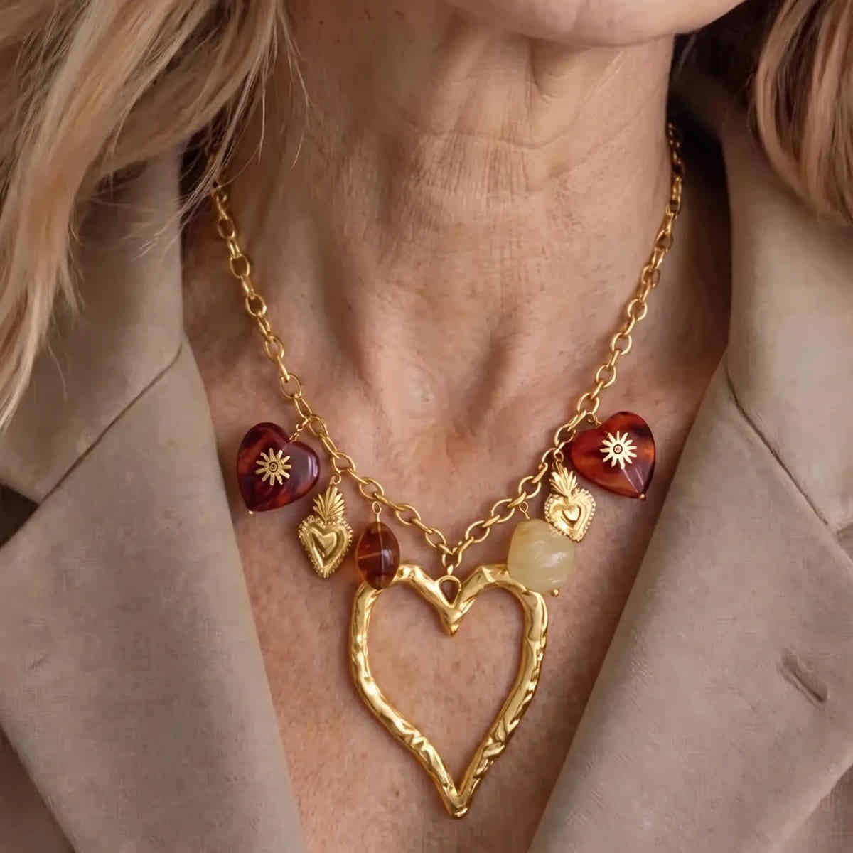 Amber Love Necklace - Voisson