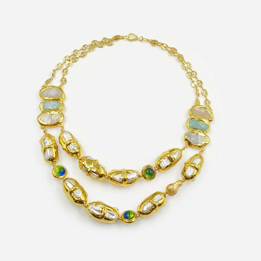 Antiqua Pearl Crown Necklace - Voisson