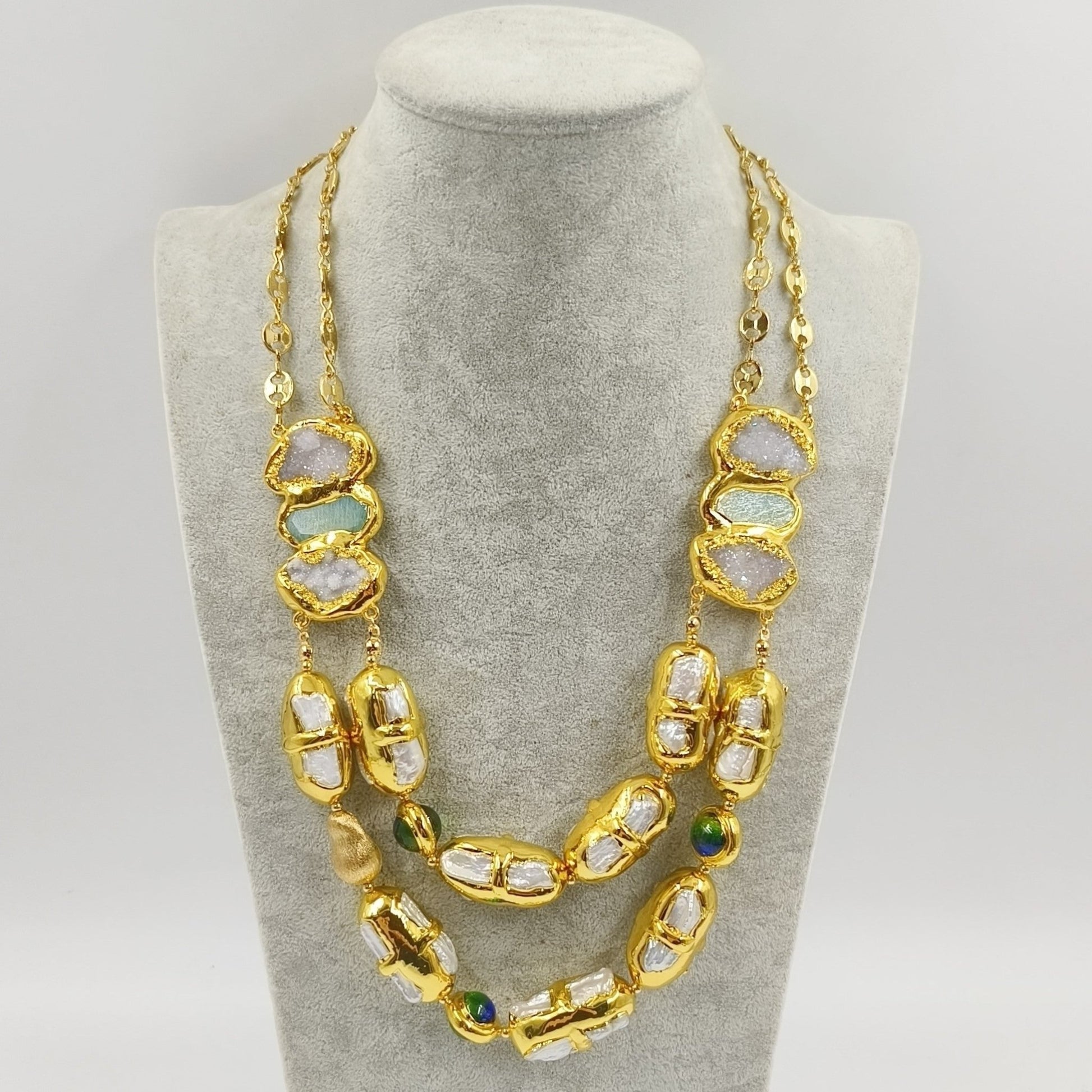 Antiqua Pearl Crown Necklace - Voisson