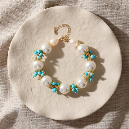 Aqua Flora Pearl Bracelet - Voisson