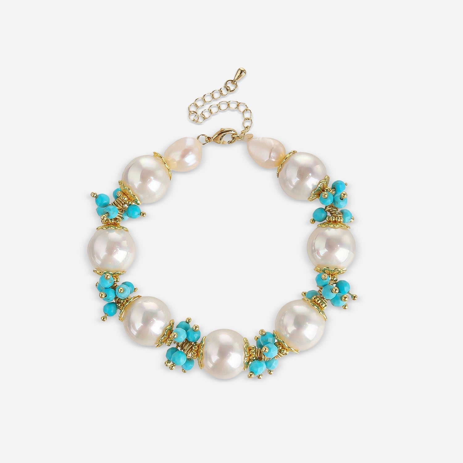 Aqua Flora Pearl Bracelet - Voisson