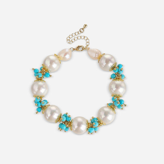 Aqua Flora Pearl Bracelet - Voisson