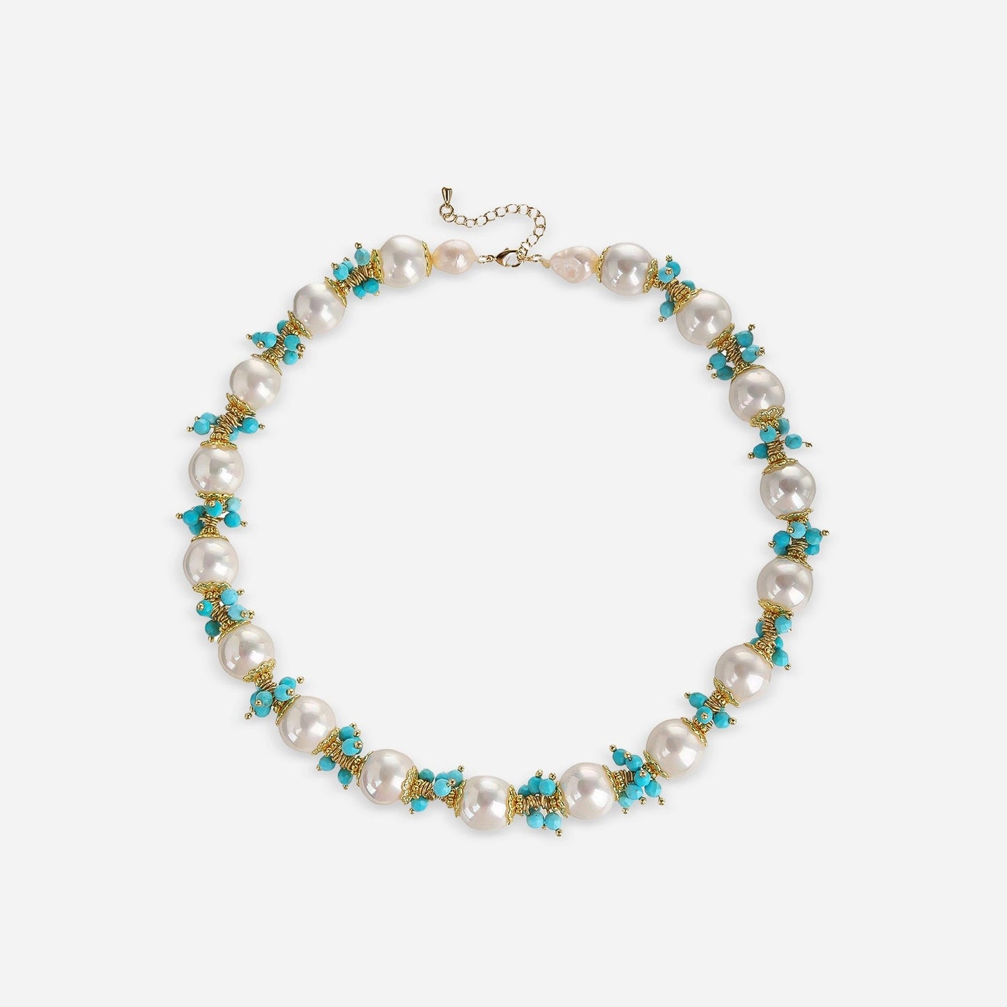 Aqua Flora Pearl Necklace - Voisson