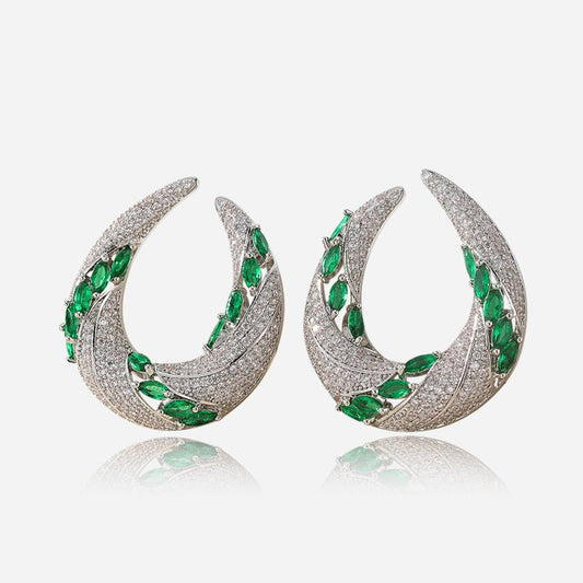 Astral Curve Hoop Earrings - Voisson